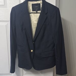 J. Crew Dark Blue Blazer with Gold Accents